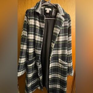 Plaid winter coat Rachel Zoe size small